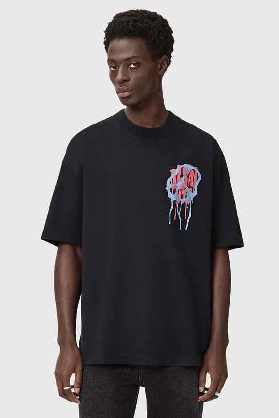 AllSaints t-shirt bawełniany M035PD czarny SS26