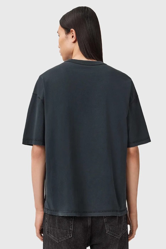 AllSaints pamut póló M011JD fekete SS26