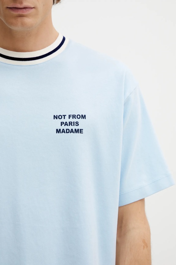 Drôle de Monsieur cotton t-shirt Slogan Sport blue J.TS189.CO002.LBE