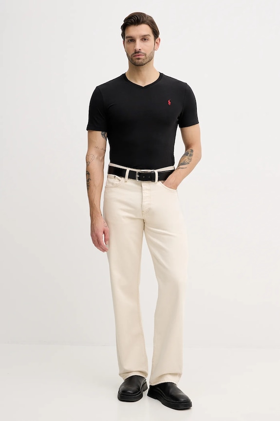 Bavlnené tričko Polo Ralph Lauren 710671453 čierna SS26