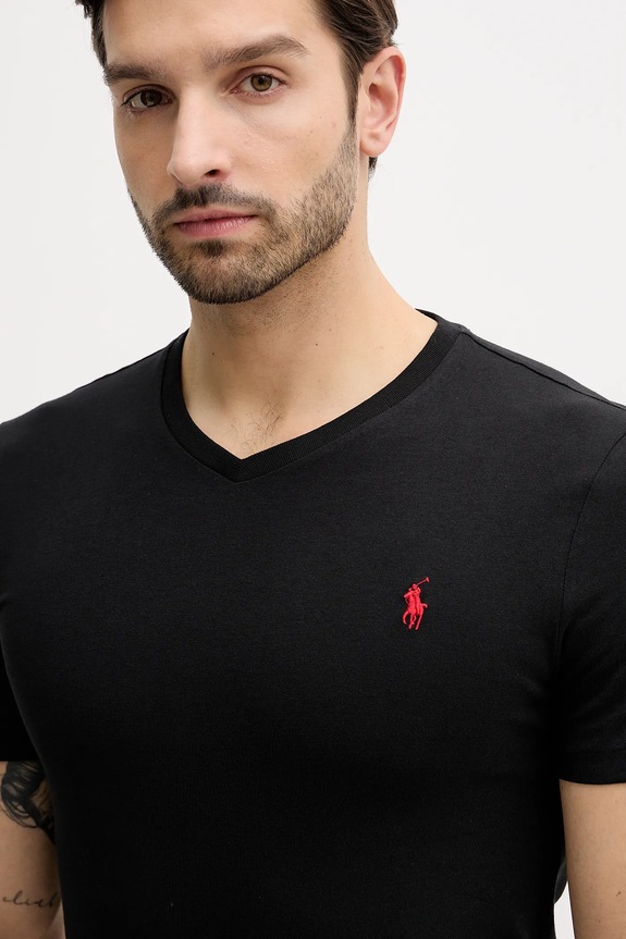 Bavlnené tričko Polo Ralph Lauren čierna 710671453