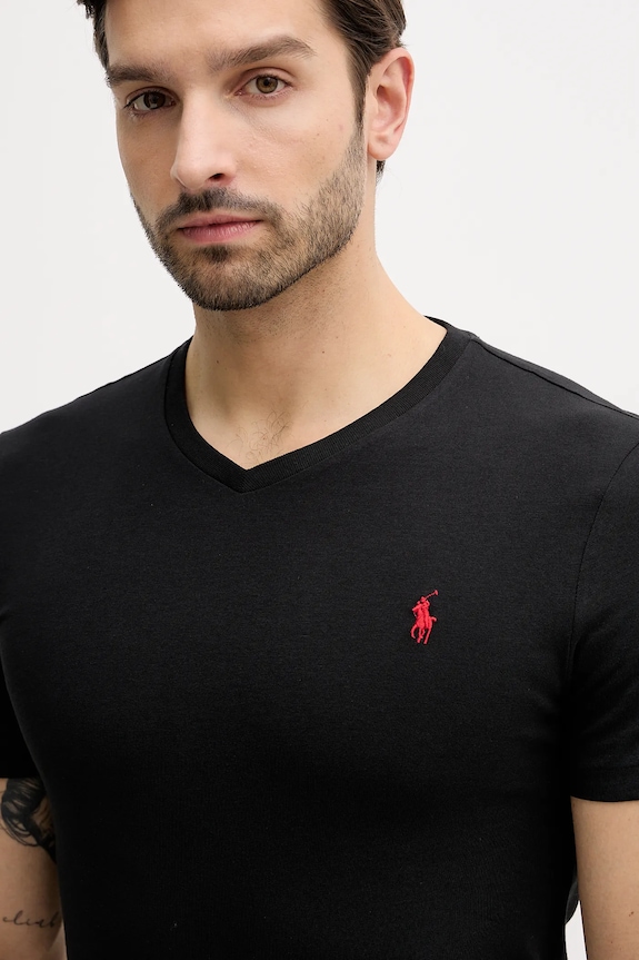 Bavlnené tričko Polo Ralph Lauren čierna 710671453