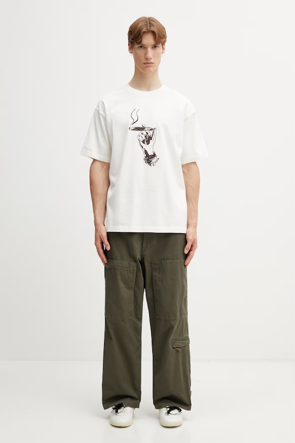 Drôle de Monsieur T-shirt ανδρικό βαμβάκι Cuba K.TS314.CO248.OW μπεζ