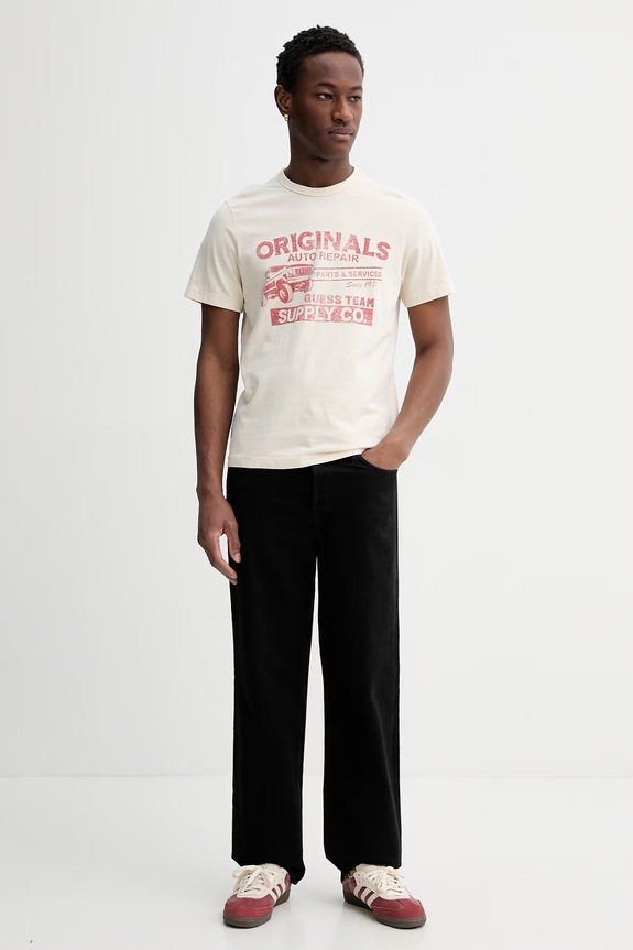 Guess Originals tricou din bumbac M6RI54.K8FQ4 bej SS26