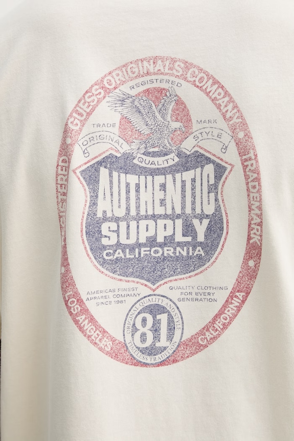 Βαμβακερό μπλουζάκι Guess Originals M6RI55.K8FQ4 μπεζ