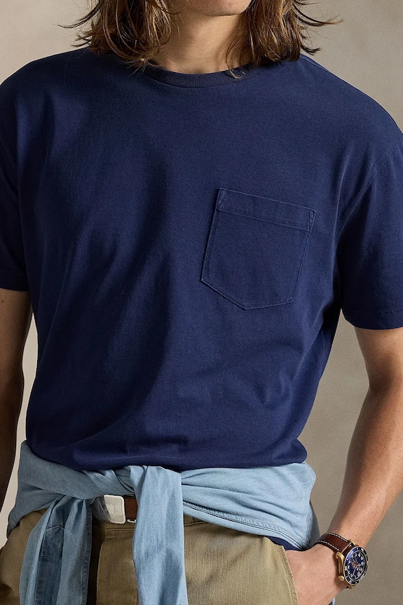 Polo Ralph Lauren pamut póló sötétkék 710977904