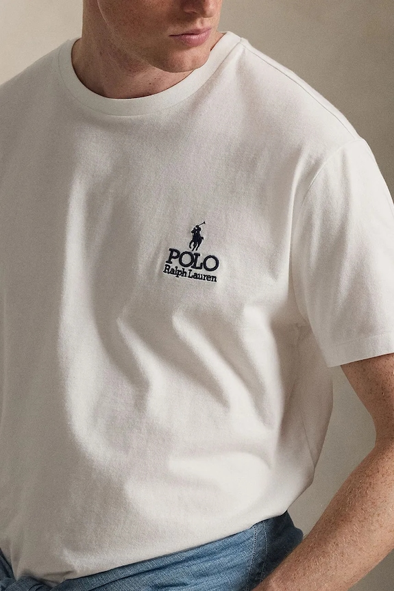 Polo Ralph Lauren T-shirt męski bawełniany biały 710981136