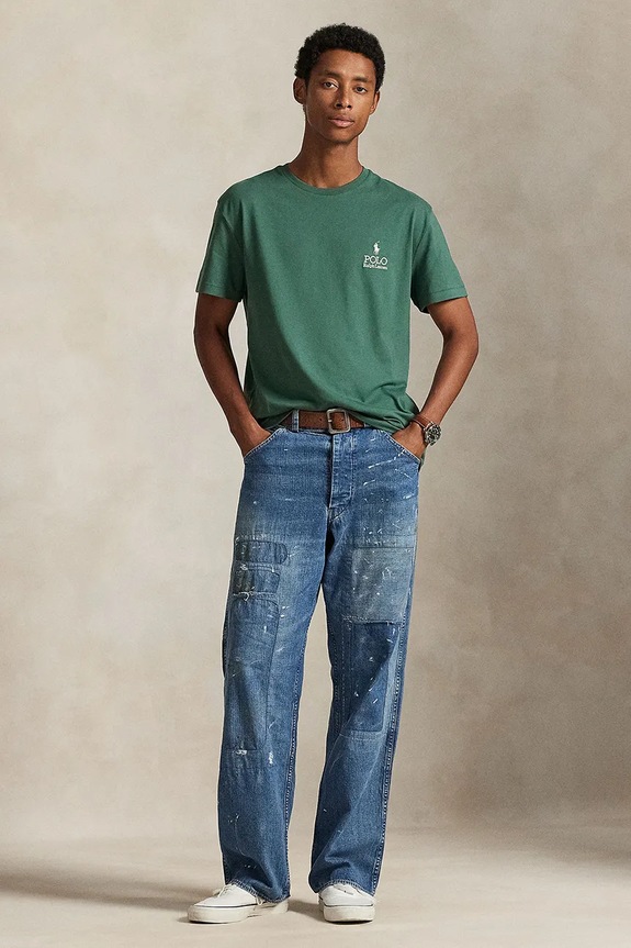 Ρούχα Βαμβακερό μπλουζάκι Polo Ralph Lauren 710981136 πράσινο