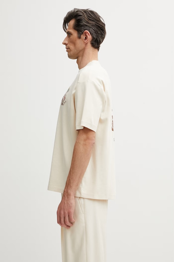 Drôle de Monsieur Vase Havana tricou bărbătesc din bumbac K.TS308.CO002.SD bej SS26