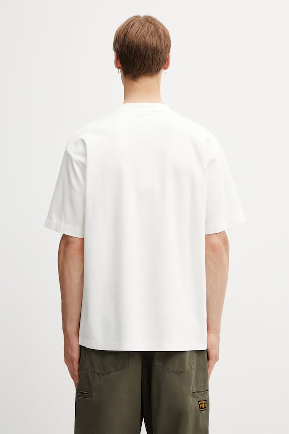 Ρούχα Drôle de Monsieur T-shirt Ανδρικό Βαμβακερό Slogan Palmiers K.TS297.CO002.OW λευκό