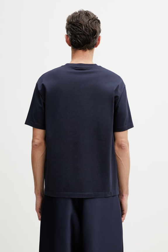 Clothing Drôle de Monsieur D Hibiscus Broddée t-shirt cotton Men's K.TS316.CO248.NY navy