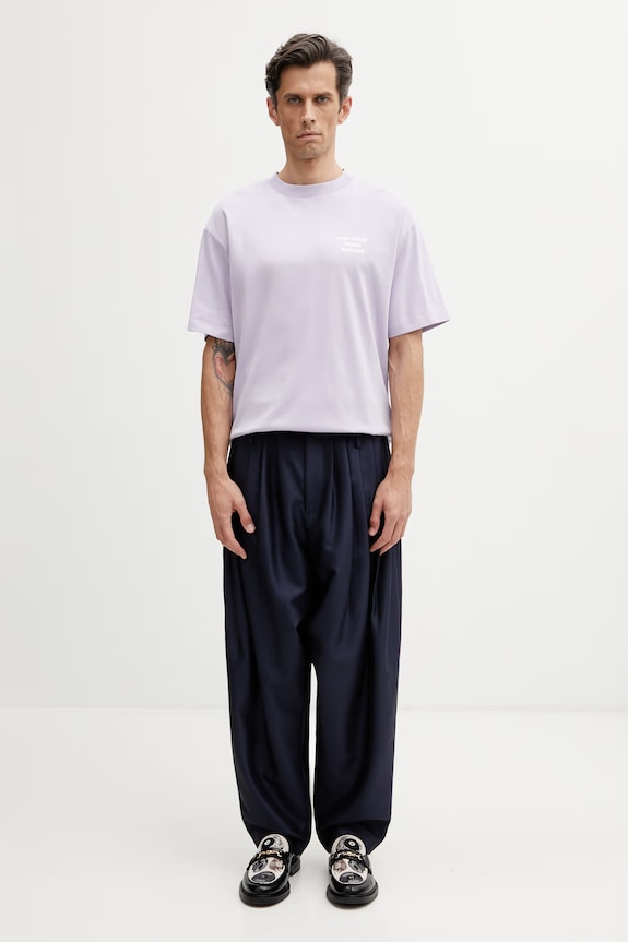 Drôle de Monsieur Slogan tricou din bumbac bărbătesc K.TS203.CO002.LAV violet