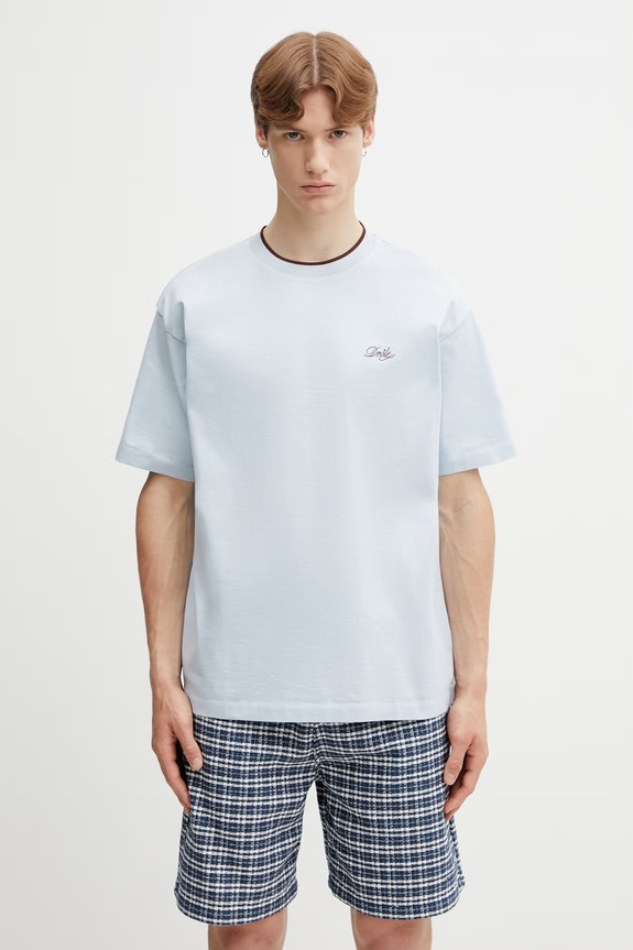 Drôle de Monsieur Drôle Belissima tricou basic din bumbac de bărbați albastru K.TS318.CO248.LBE