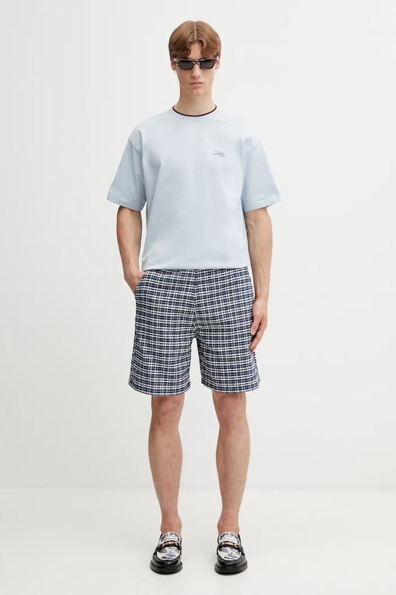 Drôle de Monsieur t-shirt basic Ανδρικό βαμβακερό Drôle Belissima K.TS318.CO248.LBE μπλε