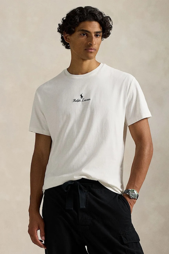Polo Ralph Lauren t-shirt bawełniany bawełna beżowy 710981370