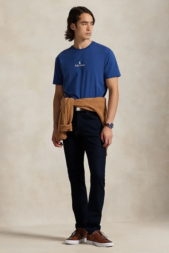 Odzież Polo Ralph Lauren t-shirt bawełniany 710981370 granatowy