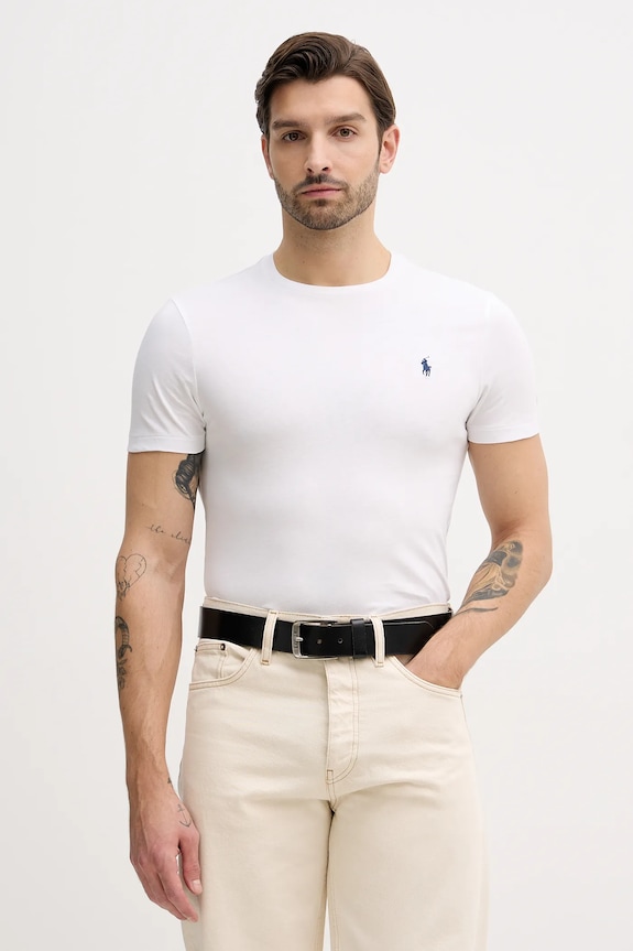 Bavlnené tričko Polo Ralph Lauren 2-pak slim biela 710B14689