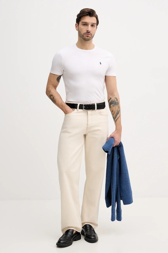 Oblečenie Bavlnené tričko Polo Ralph Lauren 2-pak 710B14689 biela