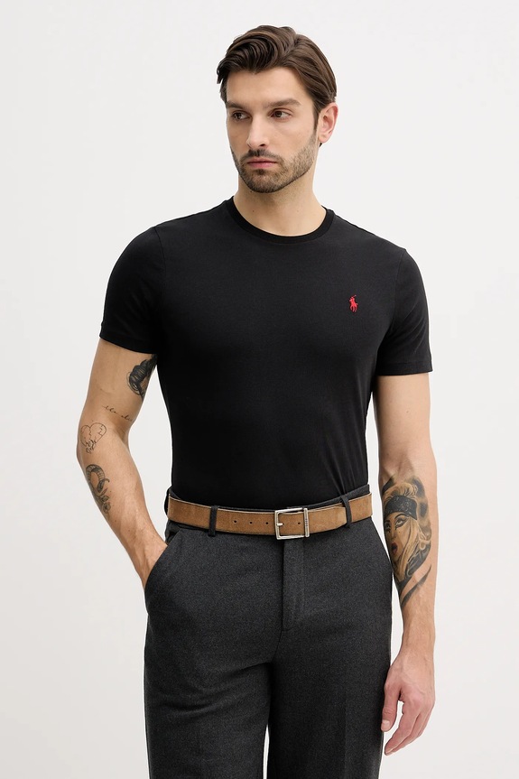 Bavlnené tričko Polo Ralph Lauren 2-pak slim čierna 710B14689