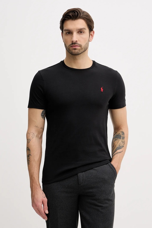 Bavlnené tričko Polo Ralph Lauren 2-pak 710B14689 čierna SS26