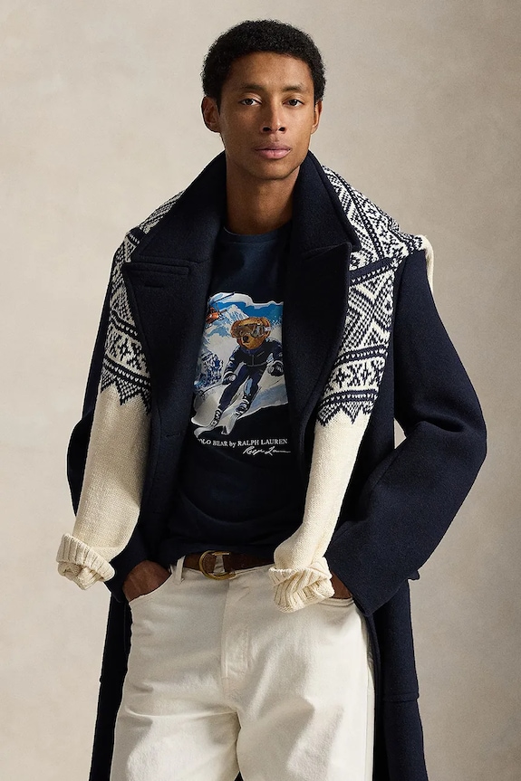 Bavlněné tričko Polo Ralph Lauren 710P07343 námořnická modř