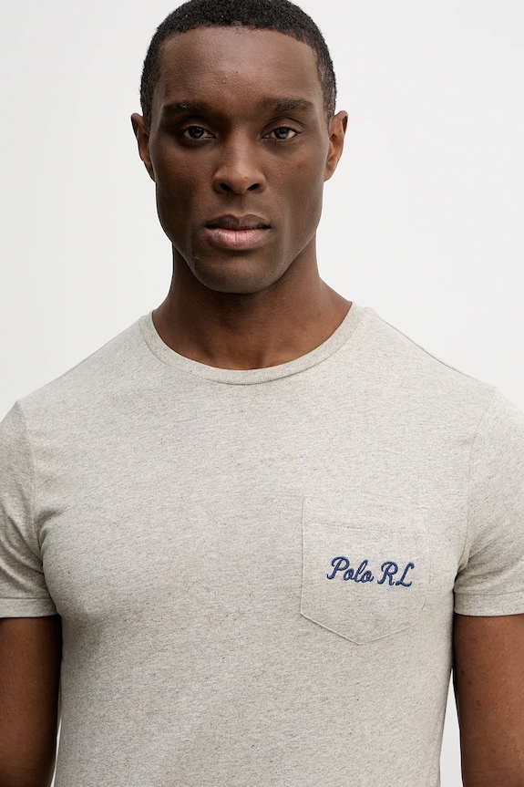 Bavlnené tričko Polo Ralph Lauren sivá 710P07348