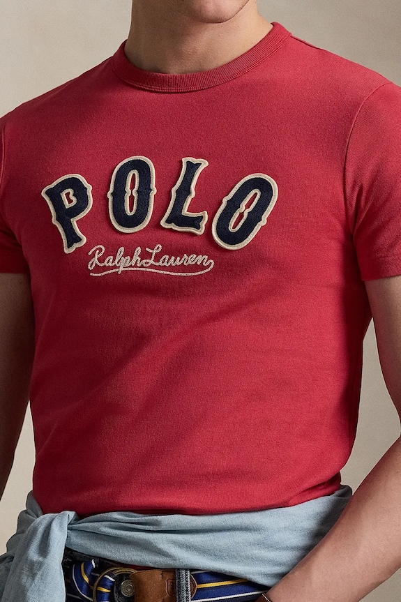 Polo Ralph Lauren tricou din bumbac roz 710P07349