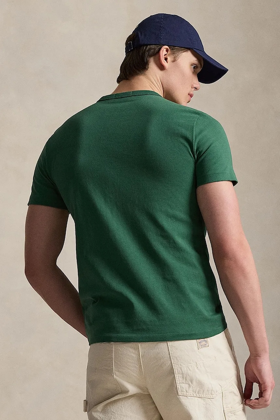Bavlnené tričko Polo Ralph Lauren 710P07349 zelená SS26