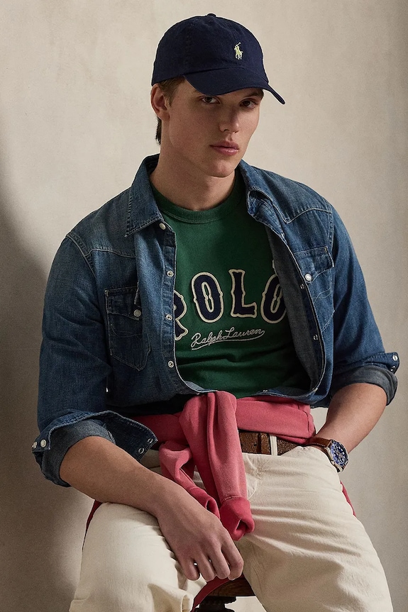 Bavlnené tričko Polo Ralph Lauren 710P07349 zelená