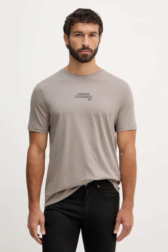 Pamučna majica Armani Exchange pamuk bež XM001784.AF10356