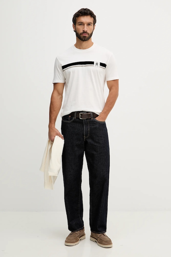 Bavlnené tričko Armani Exchange XM001792.AF12308 béžová SS26