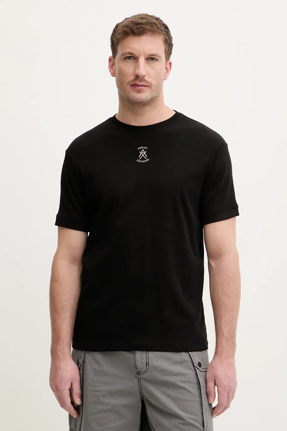 Bavlnené tričko Armani Exchange jednofarebný čierna XM002072.AF19963