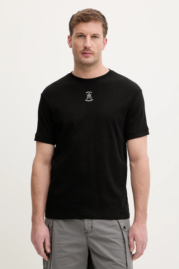 Bavlnené tričko Armani Exchange jednofarebný čierna XM002072.AF19963