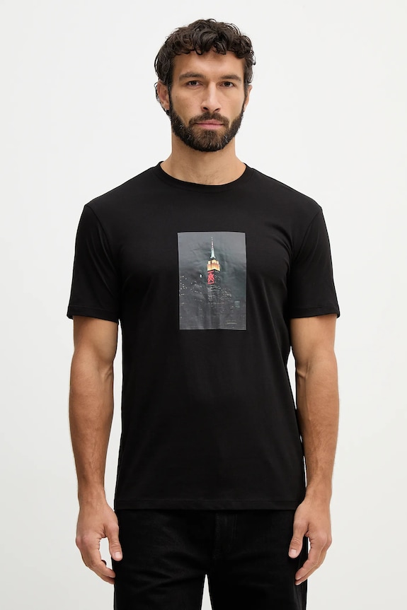 Bavlnené tričko Armani Exchange slim čierna XM002214.AF10356