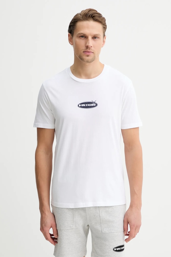 Bavlnené tričko ZADIG&VOLTAIRE potlač biela JMTS01743