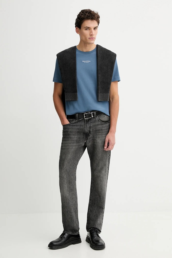 Βαμβακερό μπλουζάκι Marc O'Polo 620201251382 μπλε SS26