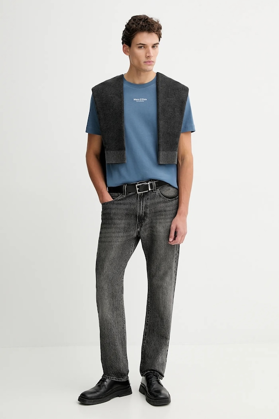 Βαμβακερό μπλουζάκι Marc O'Polo 620201251382 μπλε SS26