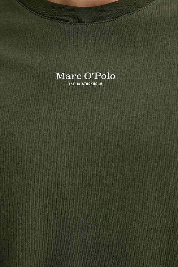 Βαμβακερό μπλουζάκι Marc O'Polo 620201251382 πράσινο