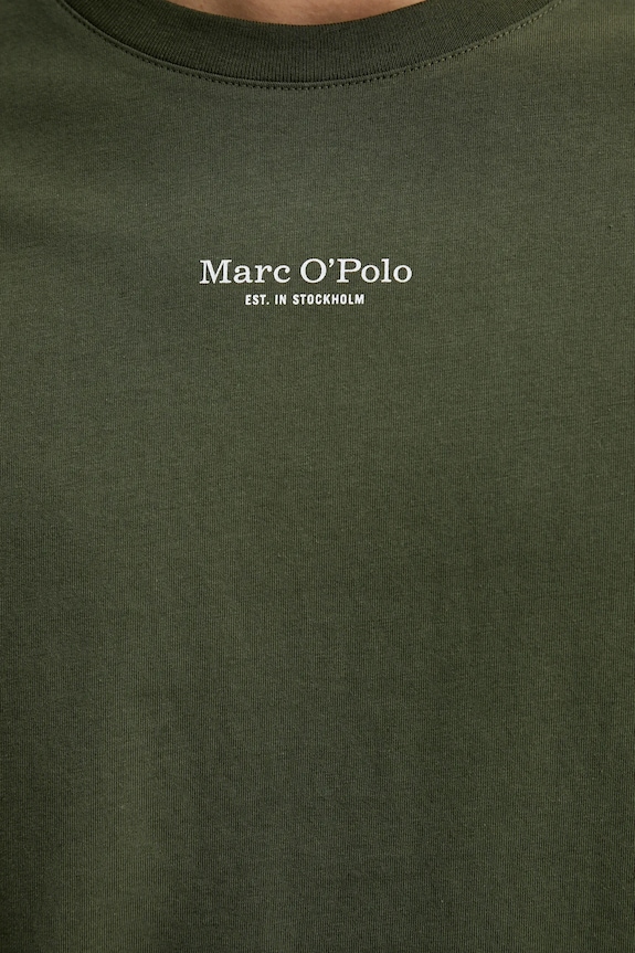 Βαμβακερό μπλουζάκι Marc O'Polo 620201251382 πράσινο