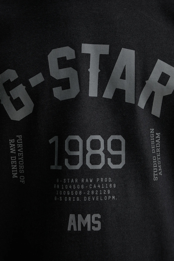 G-Star tricou din bumbac 89 back gr loose D26857.C784 negru