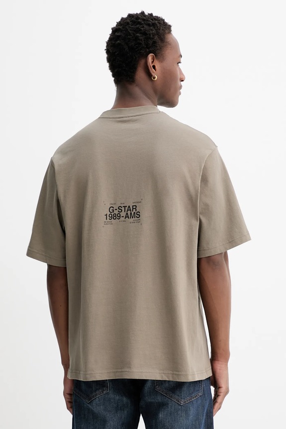 Odzież G-Star t-shirt bawełniany Badge boxy D26855.C336 zielony