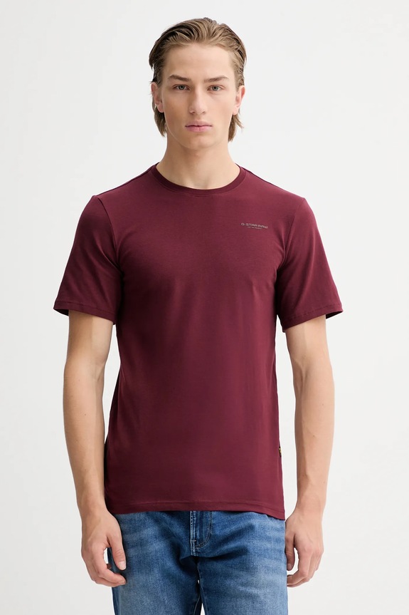 Tričko G-Star Slim base jednofarebný červená D19070.C723.4608