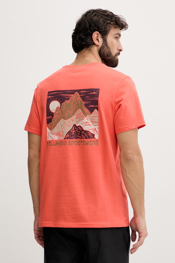 Îmbrăcăminte Columbia tricou pentru bărbați, din bumbac CSC 2155021 portocaliu