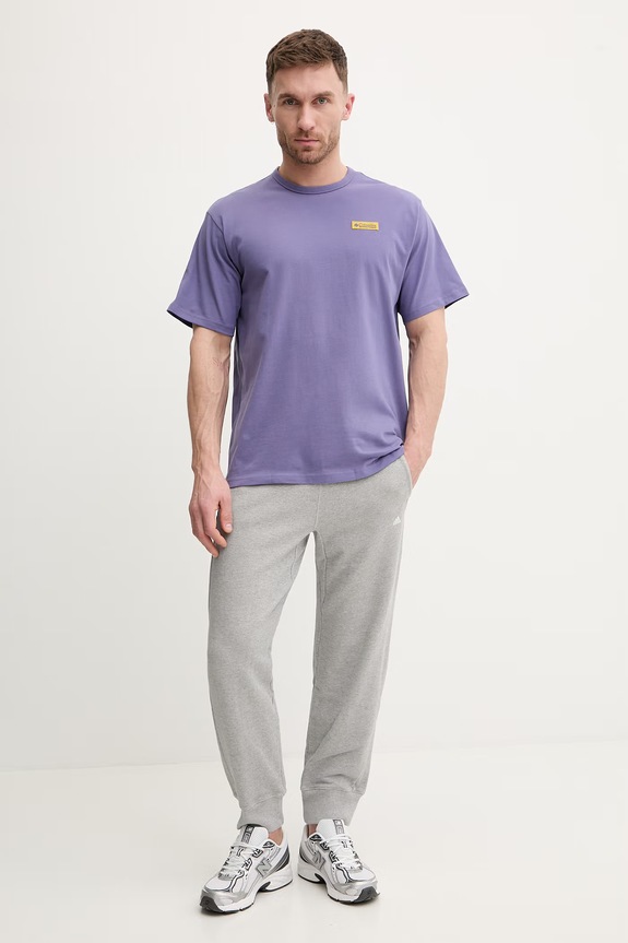 Columbia t-shirt bawełniany CSC 2155061 fioletowy SS26