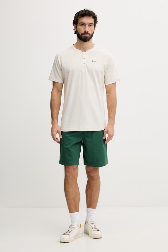 Columbia tričko pánske s bavlnou Acker Rock 2157061 béžová SS26