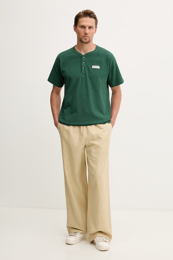 Columbia tricou pentru bărbați, cu amestec de bumbac Acker Rock 2157061 verde SS26