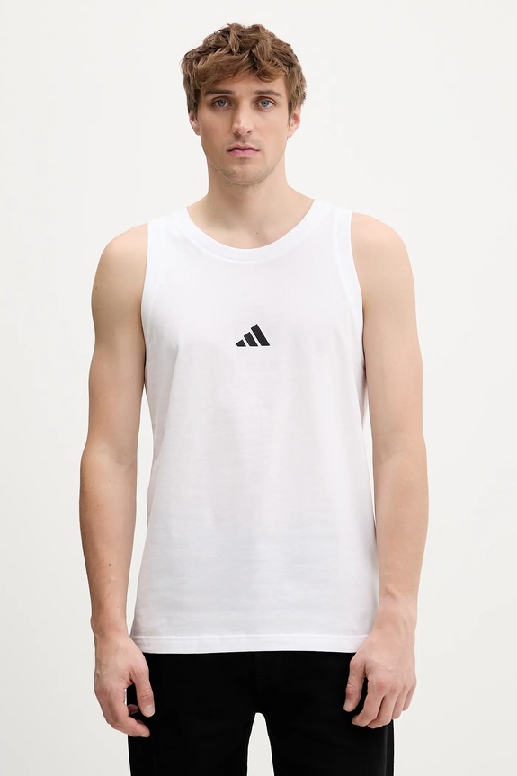 adidas pamut póló pamut fehér JE8984