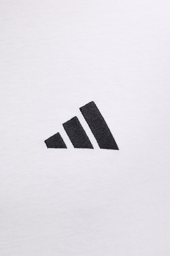 Bavlněné tričko adidas JV6784 bílá