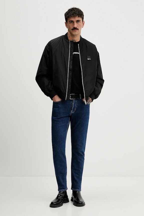 Βαμβακερό μπλουζάκι Karl Lagerfeld Jeans B1M17067 μαύρο SS26