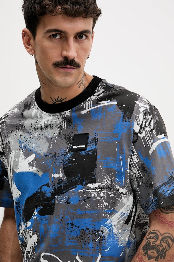 Tričko Karl Lagerfeld Jeans sivá B1M17076